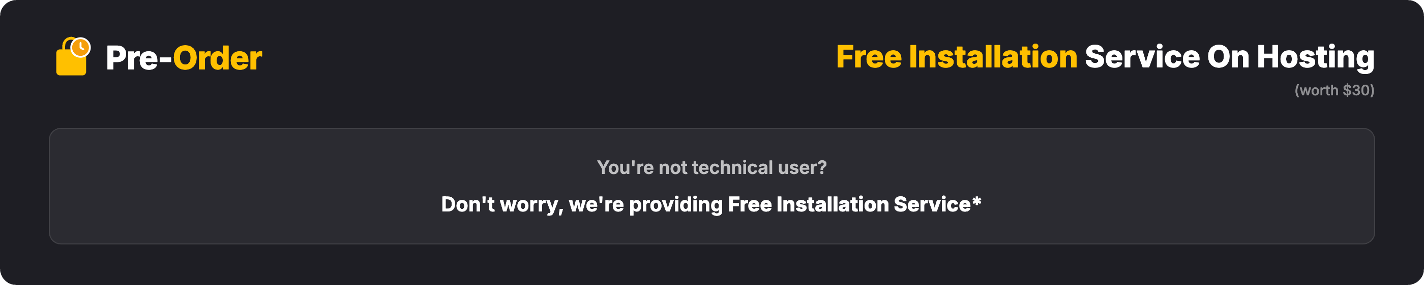 Free installation service