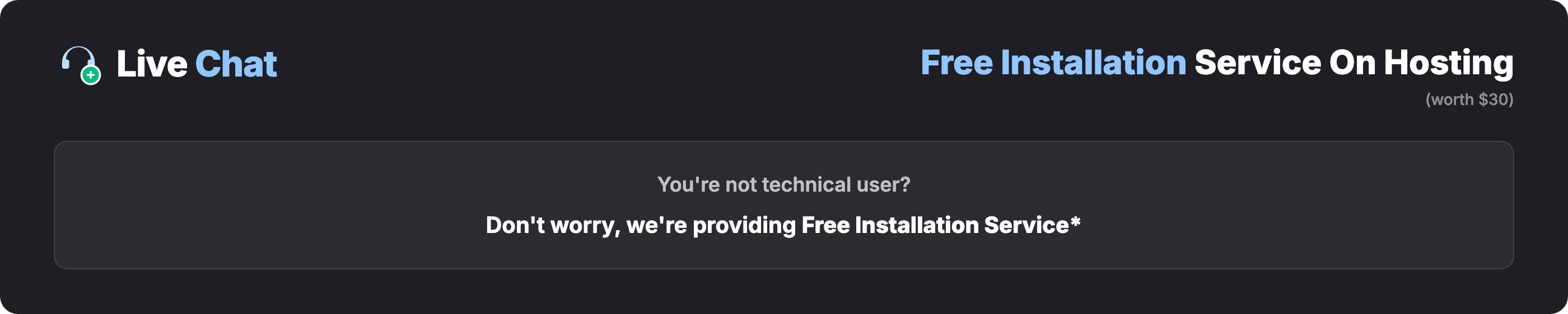 Free installation service